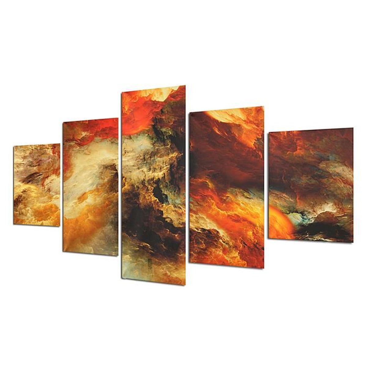 Tempsa Kit De 5pcs Tableau Peinture En Toile Sans Cadre Décor Mur