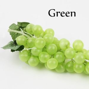 2 Bouquets De Grappe De Raisin Artificiel Vert Et Rouge - Faux Fruits Réalistes Pour Décoration
