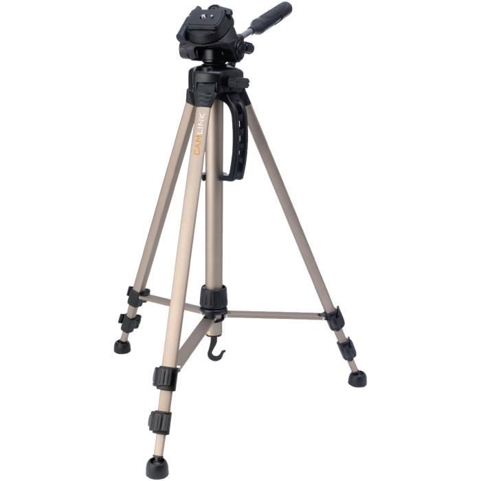 CAMLINK CL-TP2100 Trépied Appareil-photo / Vidéo Pan & Tilt 145 cm - Noir et Bronze