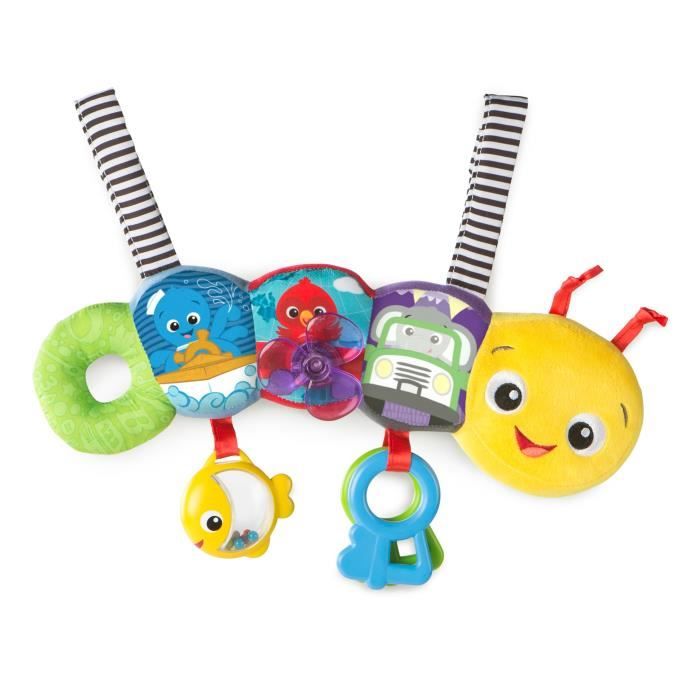 BABY EINSTEIN Chenille peluche interactive Travel-pillar Discovery Toy Bar - Multicolore