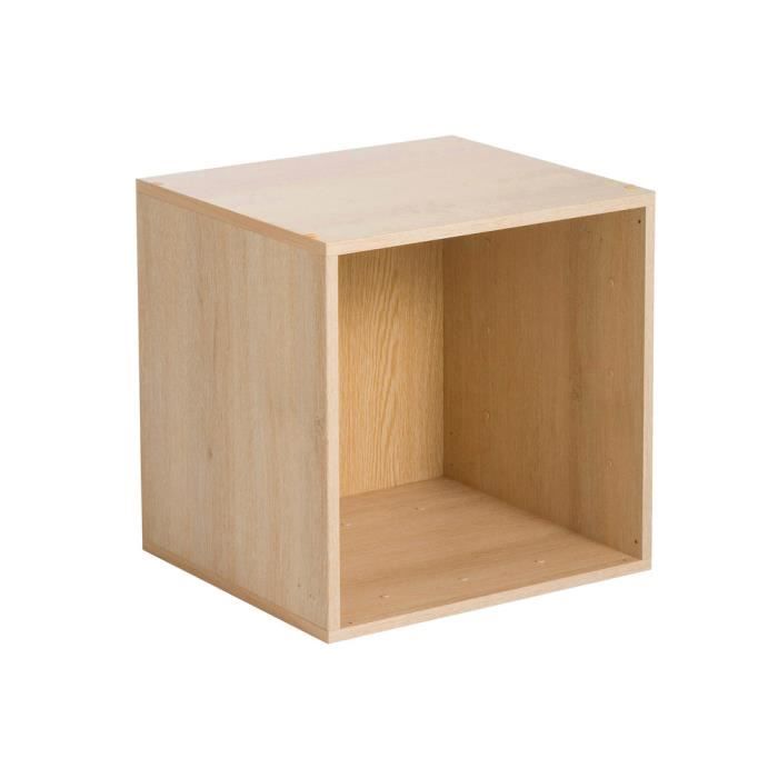 meuble en bois cube