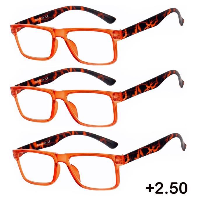 50 De Orange2 Femme Rrd Lunettes Rainbow Lecture Noir Safety Homme W2IHED9