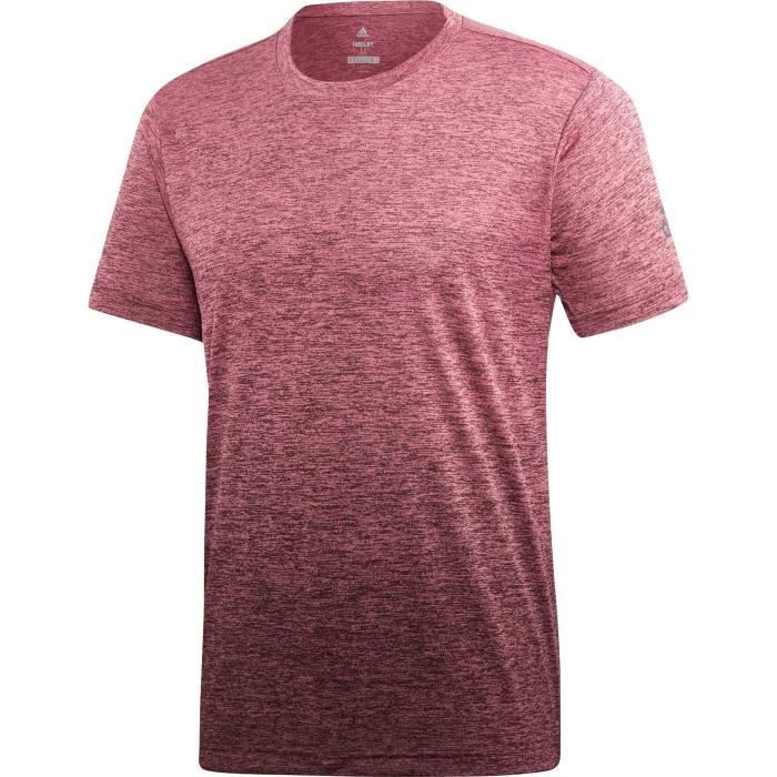ADIDAS T-shirt Freelift Gradi - Homme - Rouge bordeaux