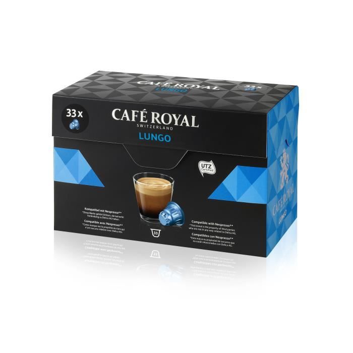 CAFE ROYAL Lungo - Compatibles avec le système Nespresso - 33 Capsules