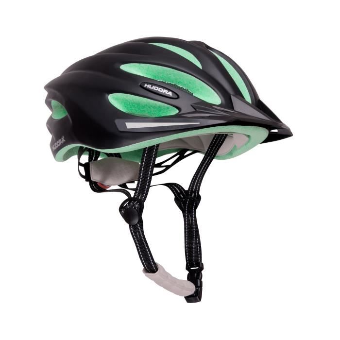 Hudora - Casque de vélo BASALT - taille 56-59 - Noir/Vert