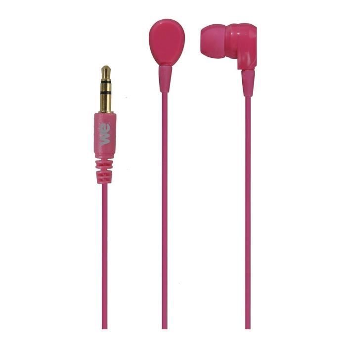 WE Ecouteurs - 1.2 m - jack 3.5 mm - 98 dB - Fushia