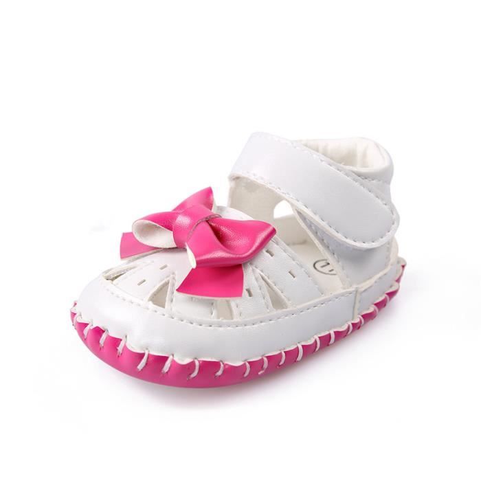 rose Vif Marcheurs Sandales En Cuir Bbs Bowtie petits Tout First Filles qSvWzwF