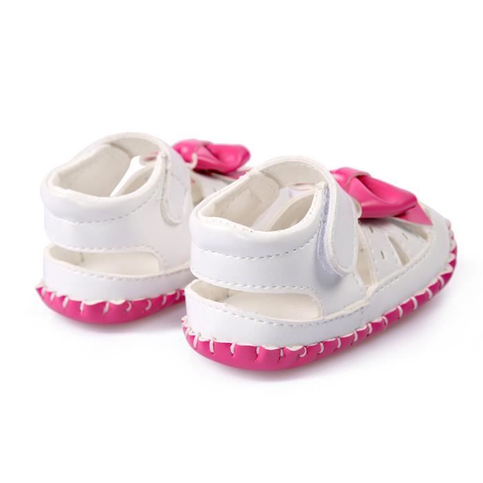 rose Vif Marcheurs Sandales En Cuir Bbs Bowtie petits Tout First Filles qSvWzwF