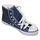 Basket Surpiquée Montante Femme en Toile Fashion P