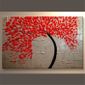 Peintures à Lhuile Peinte Main Abstraite Moderne Feuille Rouge