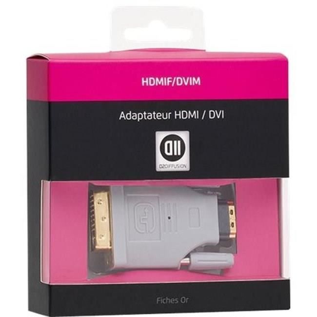 D2 Adaptateur transformant une prise HDMI mâle en prise DVI mâle et inversement 0