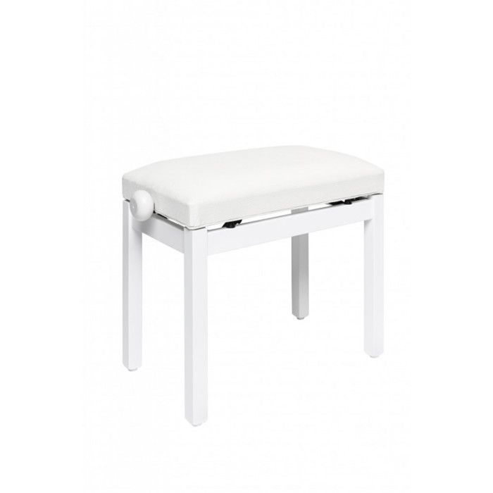 STAGG Banquette Piano Bois blanc avec pelote velours