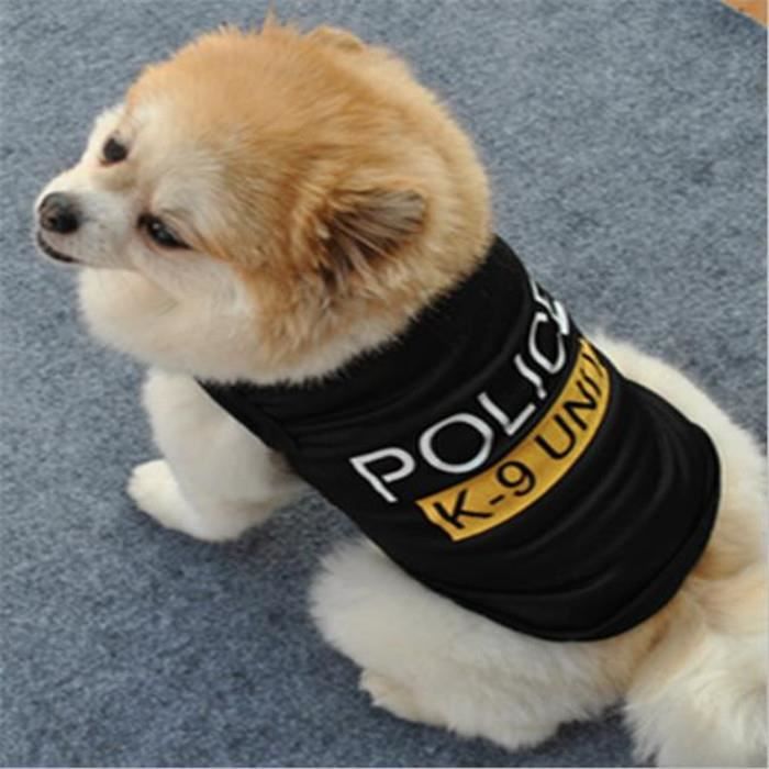 Le chien de vêtements-Imprimé police-M - Achat / Vente kit Le chien de vêtements-Imprimé police-M - Achat / Vente kit