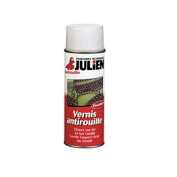 Julien Vernis Antirouille Incolore Aerosol 400 Ml Sur Fer Ou Rouille
