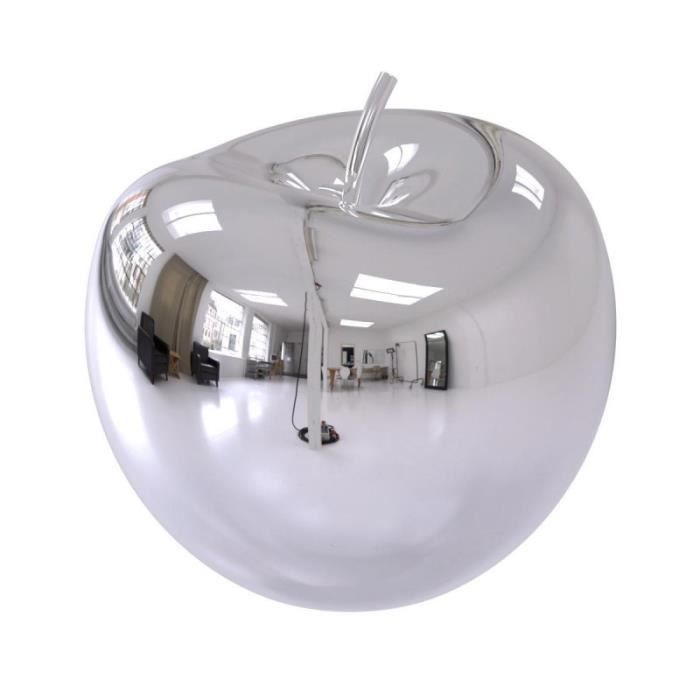 4 Images 1 Mot Pomme Argent Paris Prix - Pomme Déco en Résine 28cm Argent - Achat / Vente objet