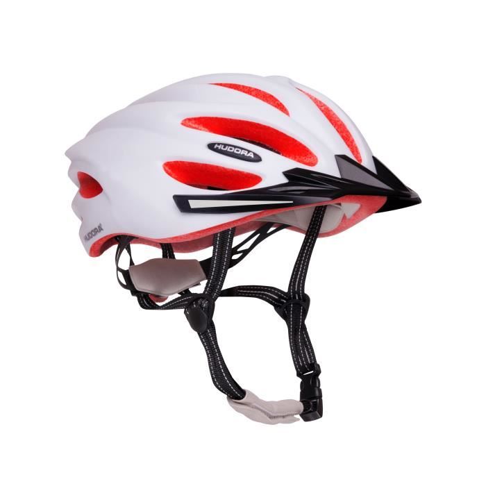 Hudora - Casque de vélo BASALT - taille 49-52 - Blanc/Orange
