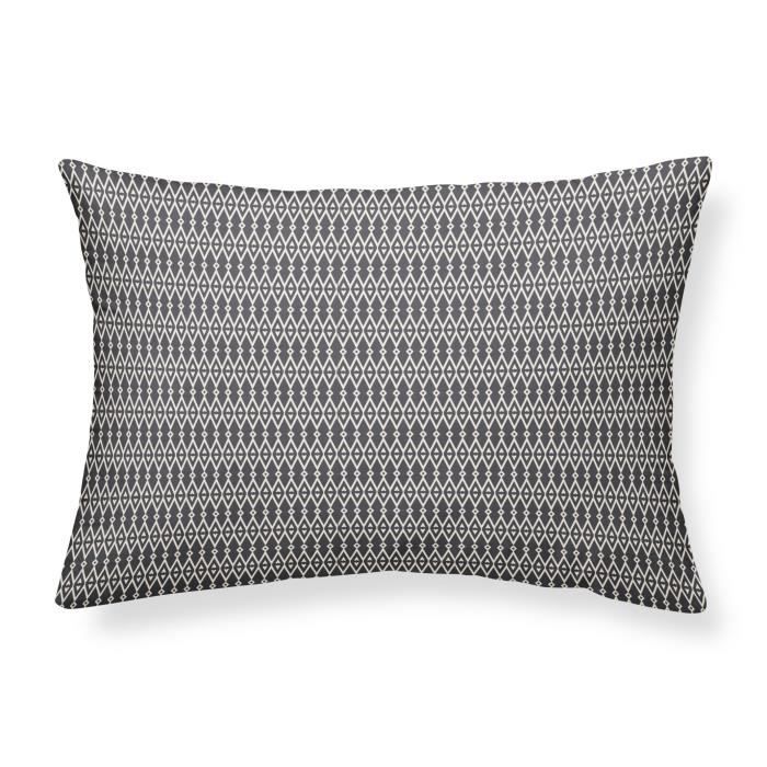 TODAY Coussin en velours Hippie Chic - Motif : losanges - 30x50 cm - Orange corail
