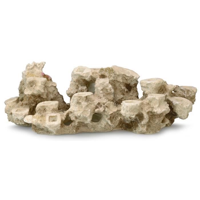 AQUA DELLA Décoration pour aquarium Barrière de corail - 65 x 25 x 21cm - pour 15 coraux - XXXL