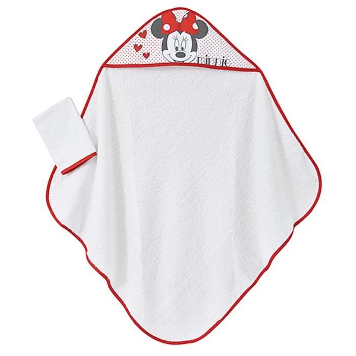MINNIE Cape de bain Disney Baby - Rouge et blanc
