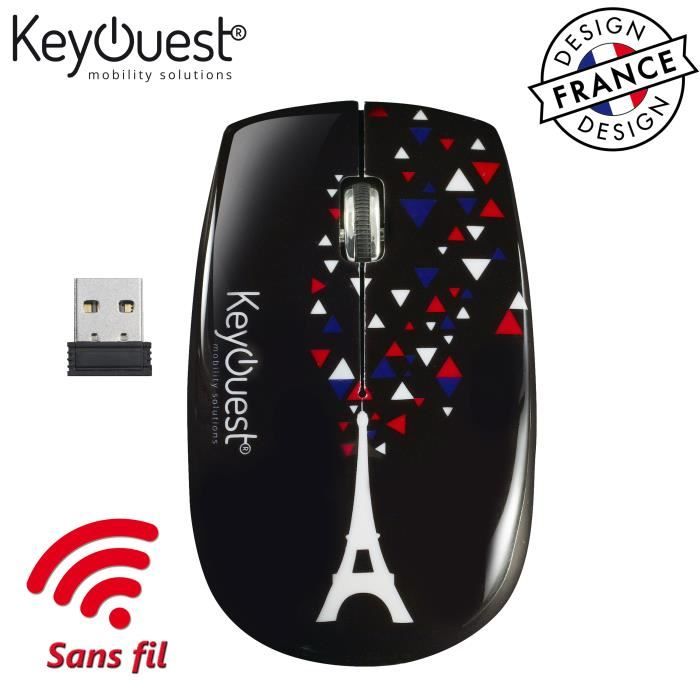 KEYOUEST Souris France - Sans fil - 1200 DPI