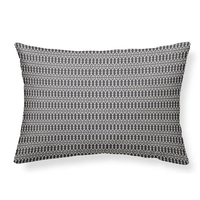 TODAY Coussin en velours Hippie Chic - Motif : losanges - 30x50 cm - Bleu