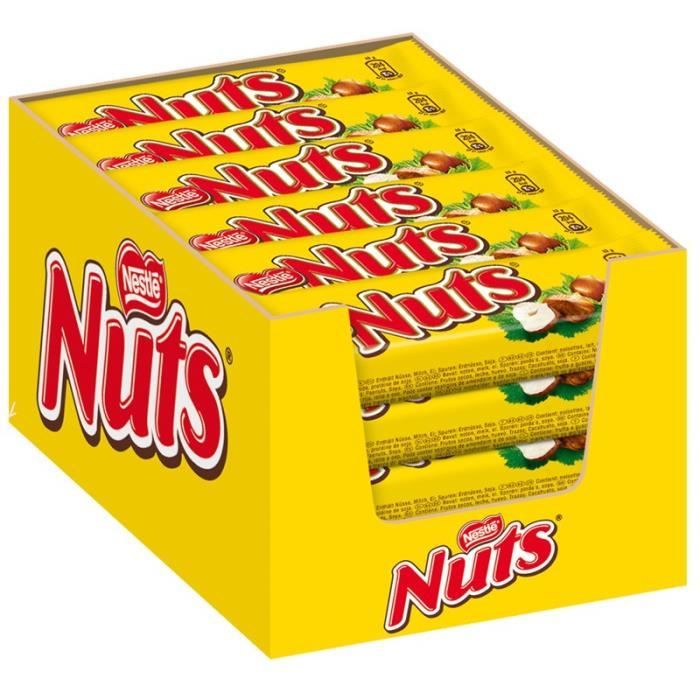 Nestle Nuts, chocolat, 24 Bars Achat / Vente confiserie de chocolat