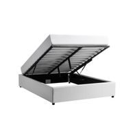 STRUCTURE DE LIT BARCELONA Lit coffre adulte classique - Simili bla STRUCTURE DE LIT BARCELONA Lit coffre adulte classique - Simili bla