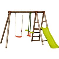 STATION DE JEUX BALANCOIRE / PORTIQUE en bois SOULET 2 agrès + tob STATION DE JEUX BALANCOIRE / PORTIQUE en bois SOULET 2 agrès + tob