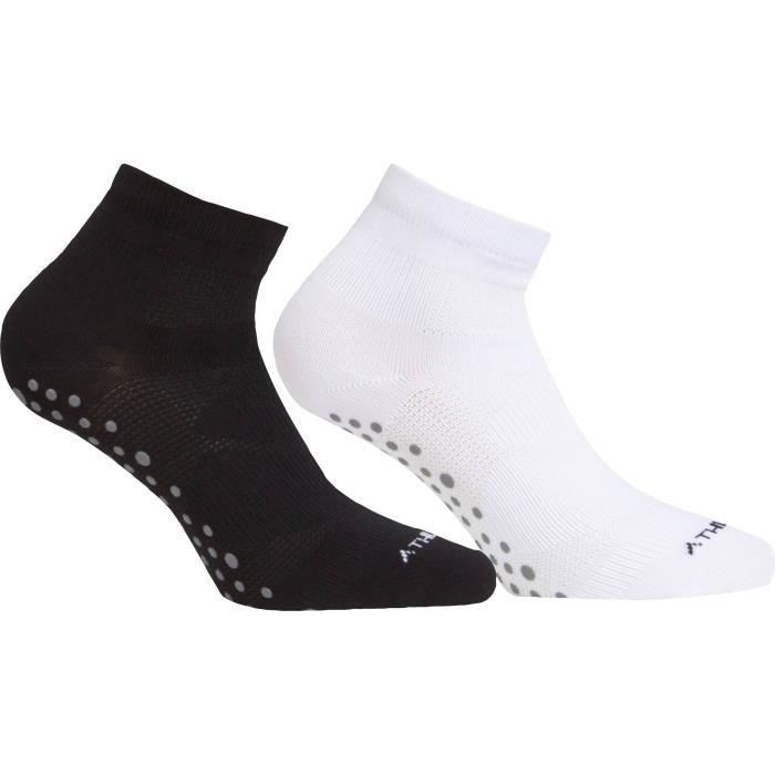 SOFTWR Lot de 2 Chaussettes de yoga - Femme - Noir