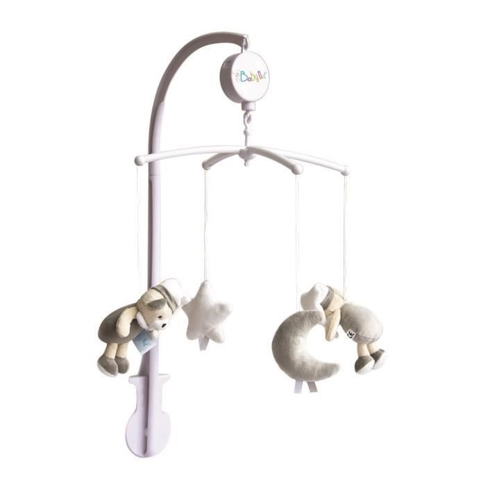 BABY NAT Mobile Musical Les Luminescents Gris Taupe