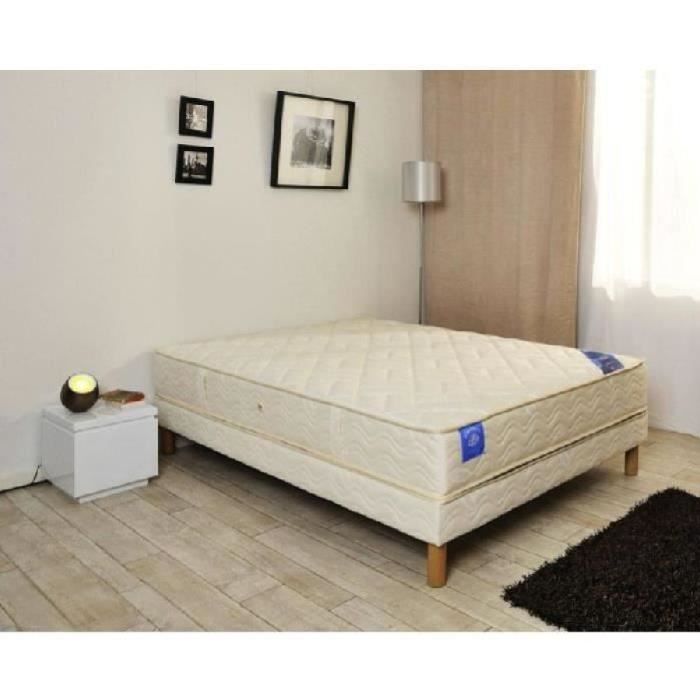 GFL BELLE LITERIE Ensemble matelas + sommier 160x200cm 21cm 832 ressorts ensachés équilibré 24 kg/m³