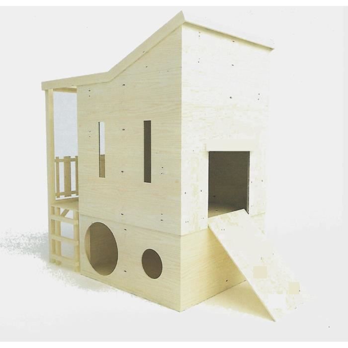 GEGW Cabane LA DESIGN en Bois pour Enfant