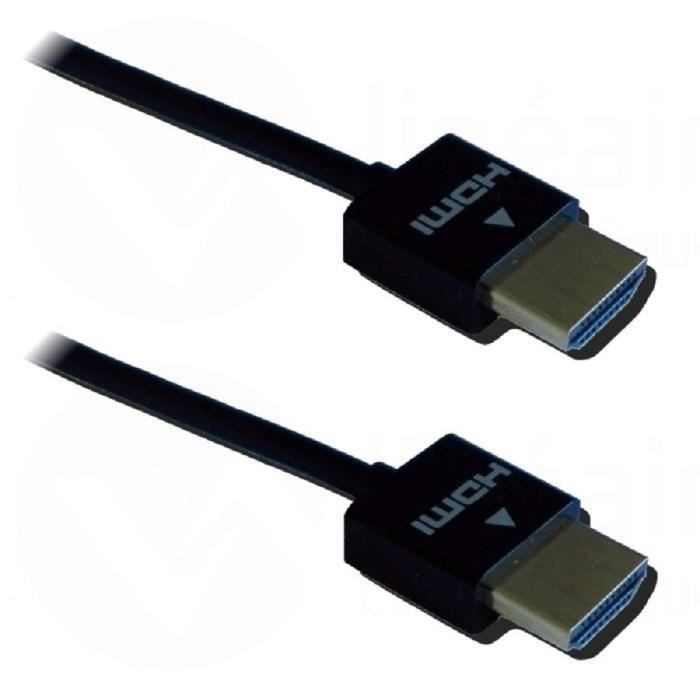 LINEAIRE Câble HDMI mâle / mâle - Câble fin - 1m