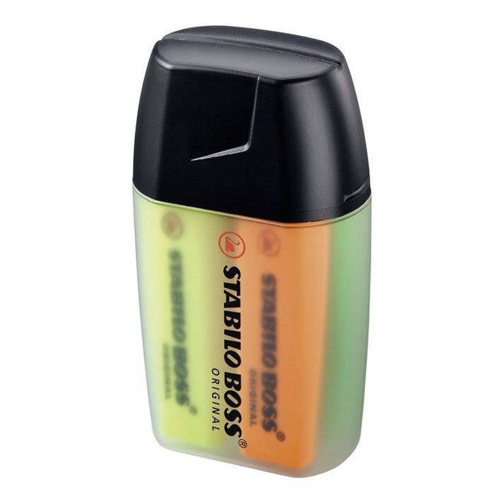 STABILO Big Boss Box : boîte en forme de Boss comprenant 4 Surligneurs Encre Boss Original