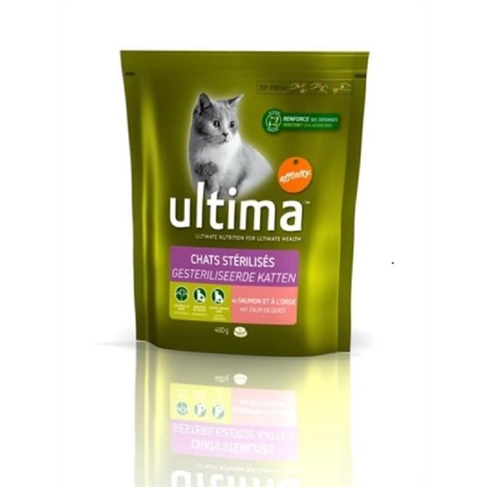 ULTIMA Croquettes stérilisées au saumon - Pour chat - 400G