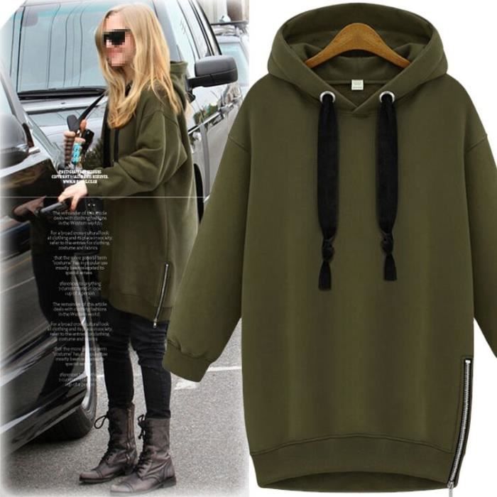 Veste Polaire Femme à Capuche - Sweat Sherpa Doux Et Chaud - Grandes Tailles Disponibles - Pour Automne/hiver