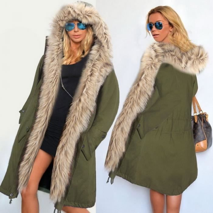 Parka femme fourrure - Achat / Vente Parka femme fourrure ...