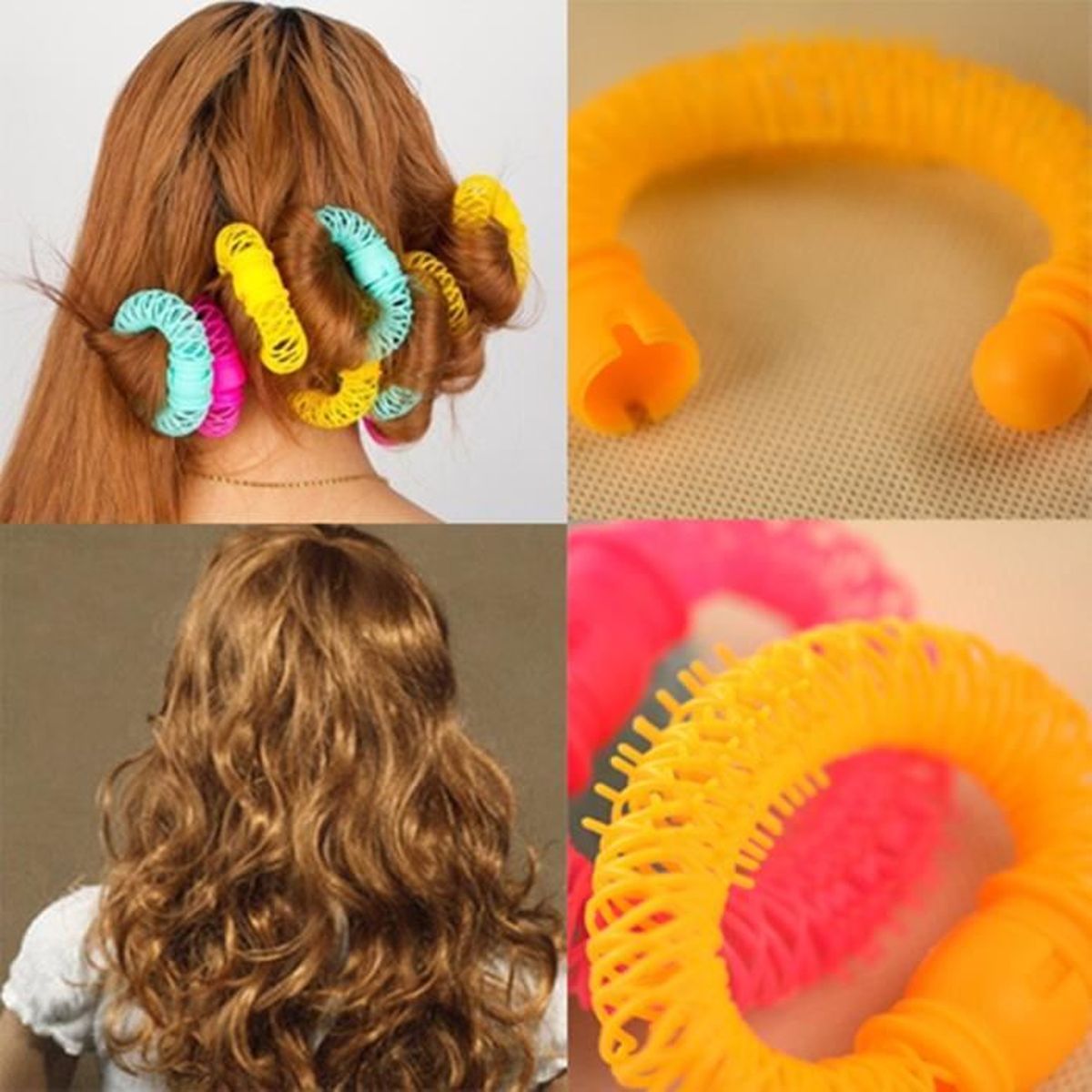 8Pcs Coiffeur Magique Cheveux Bigoudis Rouleau Spirale Boucle Frisoir
