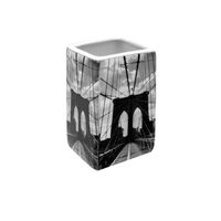 PORTE ACCESSOIRE FRANDIS Gobelet carré en céramique Brooklyn PORTE ACCESSOIRE FRANDIS Gobelet carré en céramique Brooklyn
