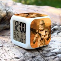 HORLOGE - PENDULE Star Wars Wikipedia couleur d'alarme changeur Hor HORLOGE - PENDULE Star Wars Wikipedia couleur d'alarme changeur Hor