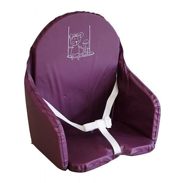 Looping Coussin Chaise Haute Sangles Cassis Prune