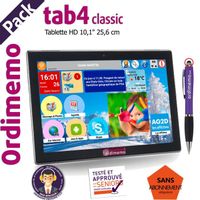 TABLETTE TACTILE TABLETTE SENIOR ORDIMEMO TAB4 2/32 10,1" 1280x800 TABLETTE TACTILE TABLETTE SENIOR ORDIMEMO TAB4 2/32 10,1" 1280x800