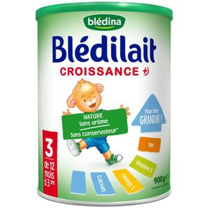 BLEDINA Blédilait Lait en Poudre Croissance +) - 3ème âge 12 mois à 3 ans - 900 g BLEDINA Blédilait Lait en Poudre Croissance +) - 3ème âge 12 mois à 3 ans - 900 g