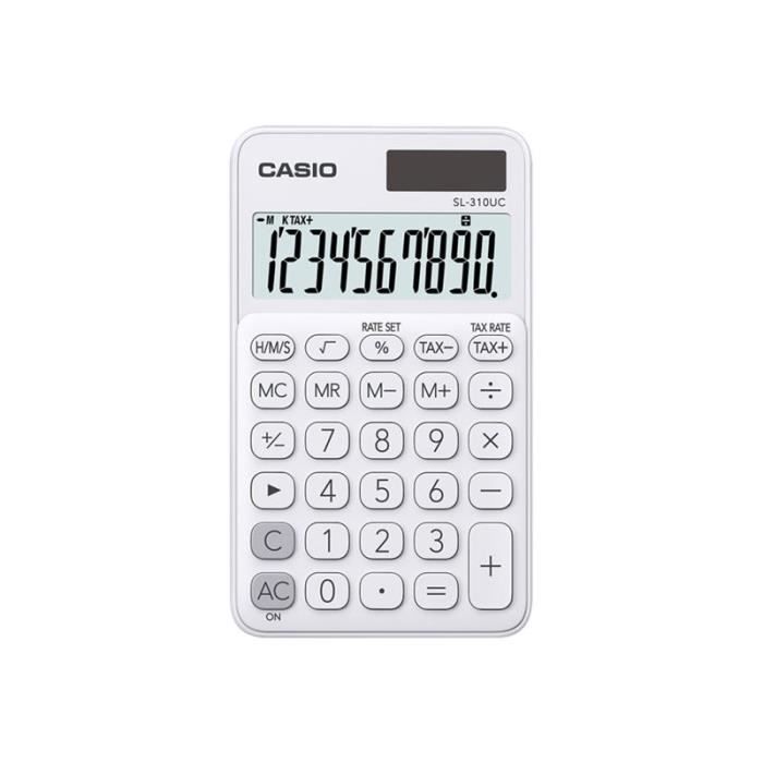 CASIO Calculatrice de poche SL-310UC-WE-S-EC blanche