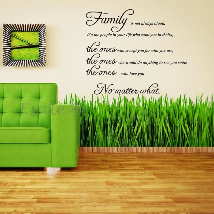 Sticker Autocollant Mural Amovible MOTS ANGLAIS Déco Mur Maîson Salon