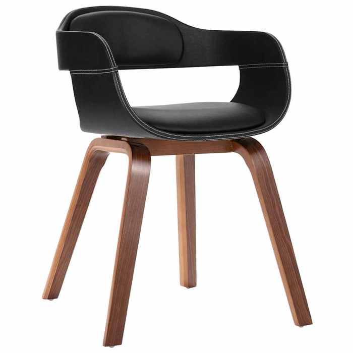 Cuir Artificiel Bois Revêtement En Avec Chaise Cintré PknO8w0