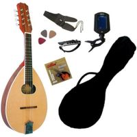 PACK INSTRUMENTS CORDES PACK MANDOLINE 8 cordes en noyer avec Accordeur él PACK INSTRUMENTS CORDES PACK MANDOLINE 8 cordes en noyer avec Accordeur él