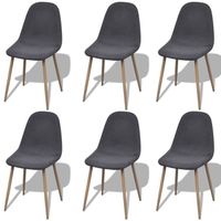 CHAISE vidaXL Chaise de salle à manger 6 pcs Pieds en fer CHAISE vidaXL Chaise de salle à manger 6 pcs Pieds en fer