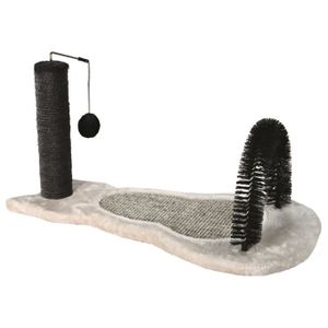 TRIXIE Griffoir avec poteau - 70x35x35cm - Gris clair et noir - Pour chat
