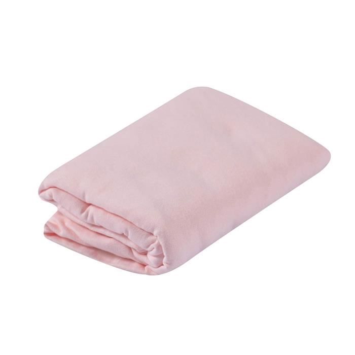 DOUX NID Drap housse en jersey Rose poudre 60x120 cm